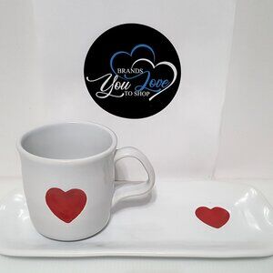 NEW Williams Sonoma Heart Platter & Mug ❤️ Valentine's